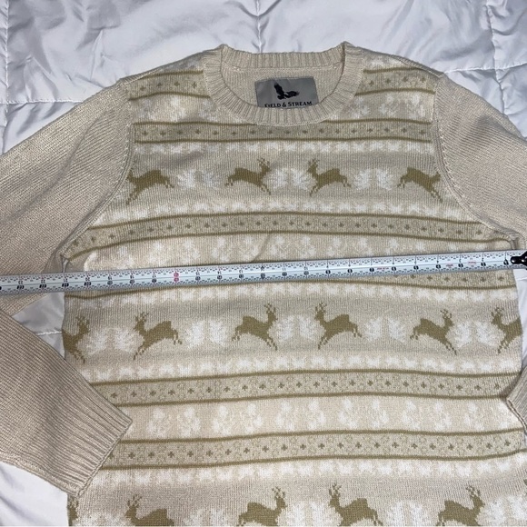 Vintage Field & Stream Fair Isle Holiday Reindeer Christmas Sweater Size XL - Picture 3 of 5
